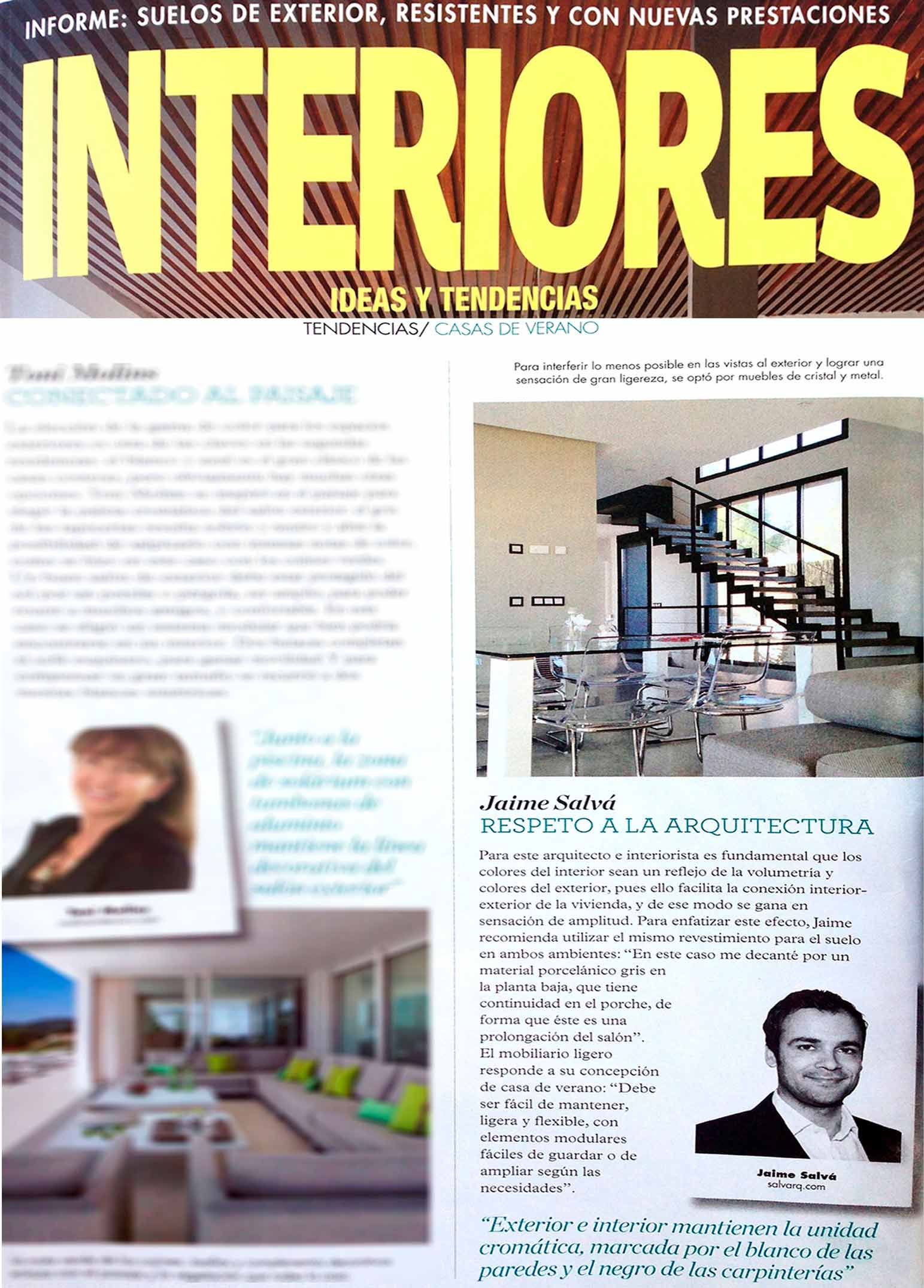 Publicación en la revista INTERIORES