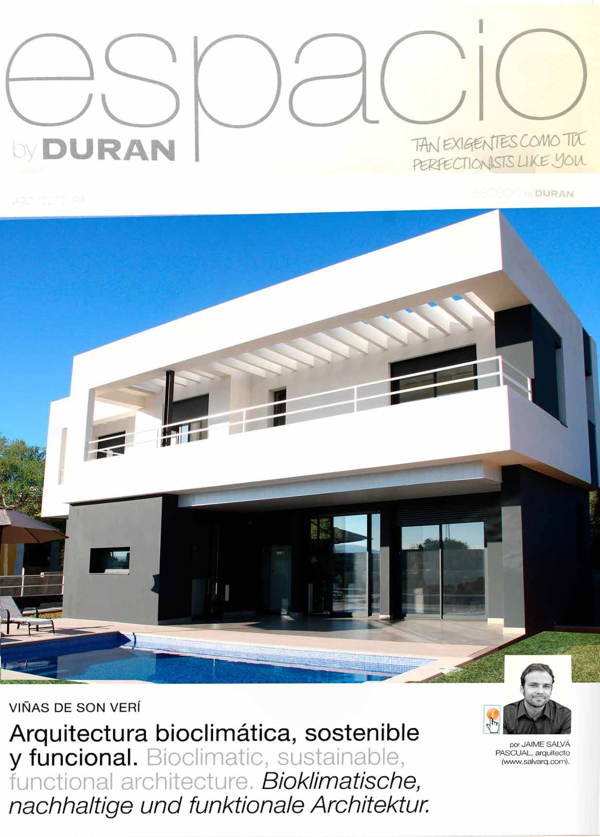 Publicación Vivienda Viñas Son Verí. Revista “ESPACIO” de la empresa DURÁN